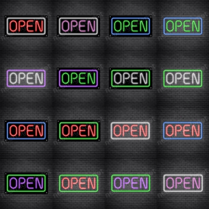 Horizontal Open Neon Sign